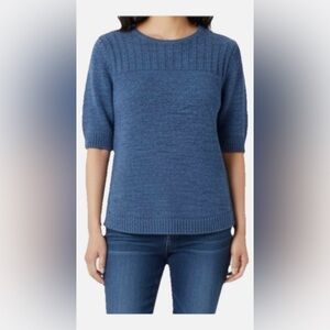 NWT Melissa Paige Open Knit Crewneck Sweater
